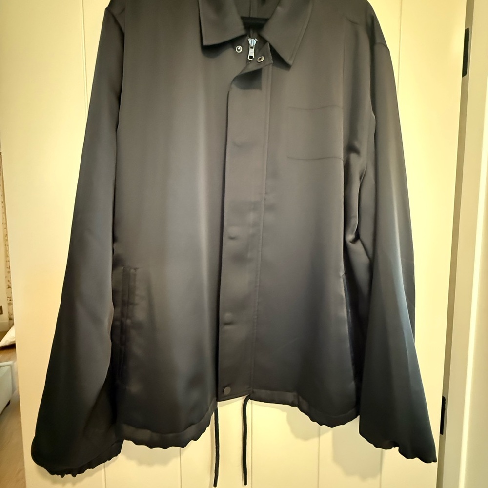 PAIGE Men's Black Satin Jacket